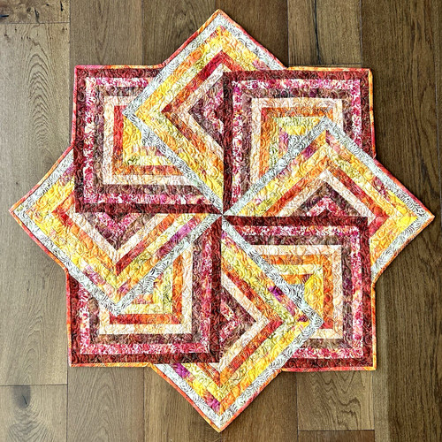 Handmade quilted strata star - strata,