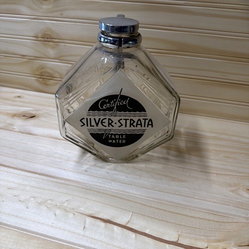 Vintage silver strata glass - silver,